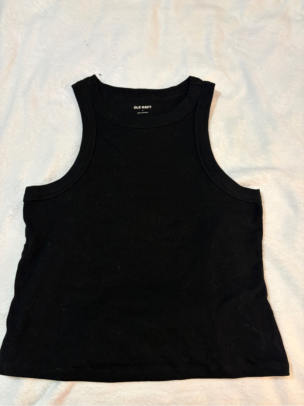 Old Navy Black Ribbed High-Neck Tank